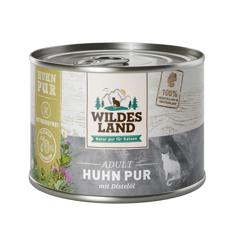 WILDES LAND Katze Huhn pur 200 g Sichere Zahlung